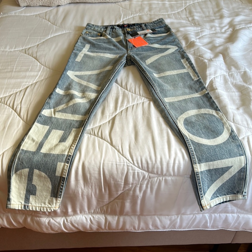 P.E Nation Fule jeans bleached denim size 25 NWT